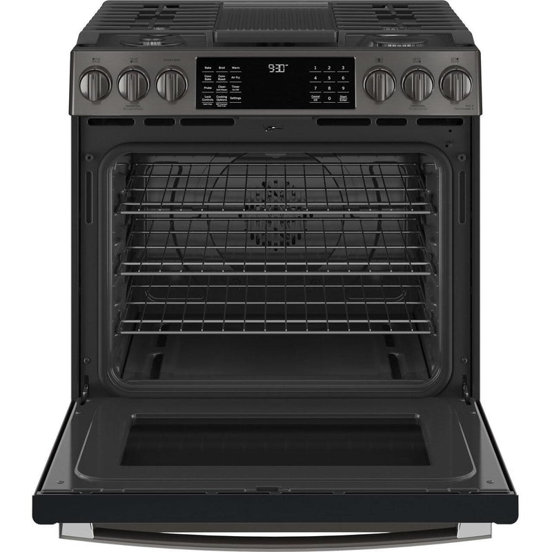 GE Profile 30-inch Slide-In Gas Range with No Preheat Air Fry PGS930BPTS IMAGE 2