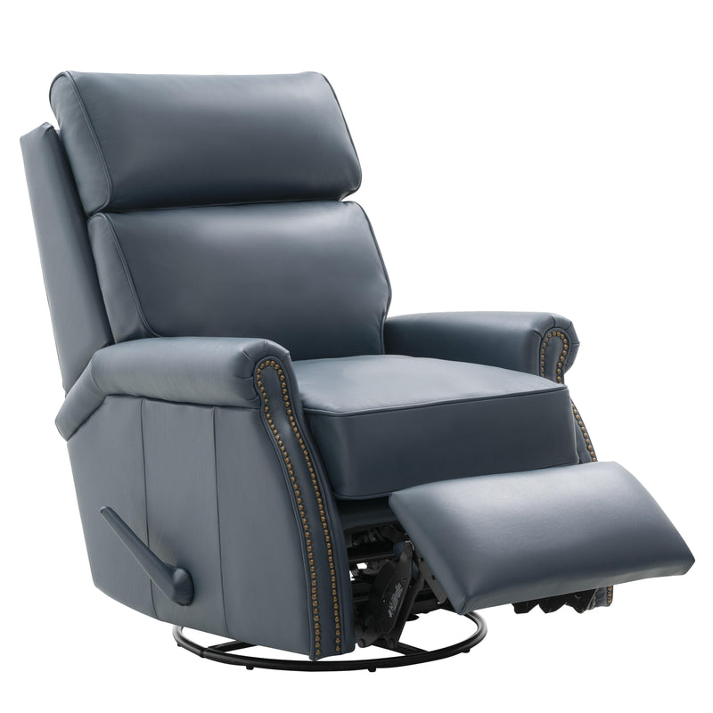 Barcalounger Crews Swivel Glider Leather Recliner 8-4001-5709-44 IMAGE 4