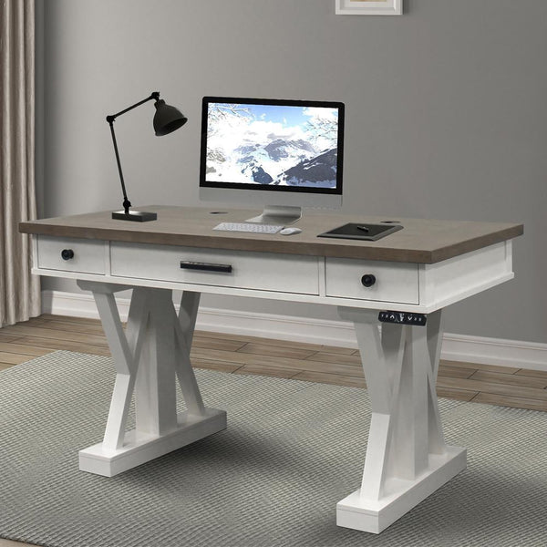 Parker House Furniture Americana Modern AME#256-2-COT Power Lift Desk - Cotton IMAGE 1