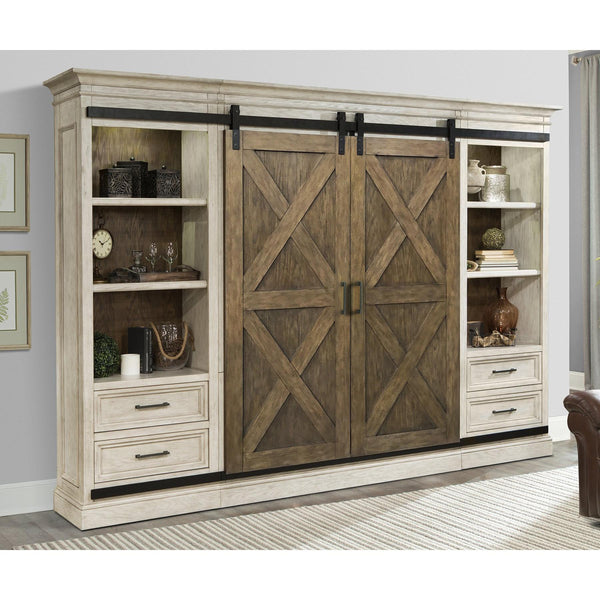 Parker House Furniture Savannah SAVA#1063-5X Sliding X Barn Door Entertainment Wall IMAGE 1