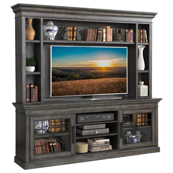 Parker House Furniture Sundance SUN#92-4-SGR 92" Console with Hutch & Backpanel - Smokey Grey IMAGE 1