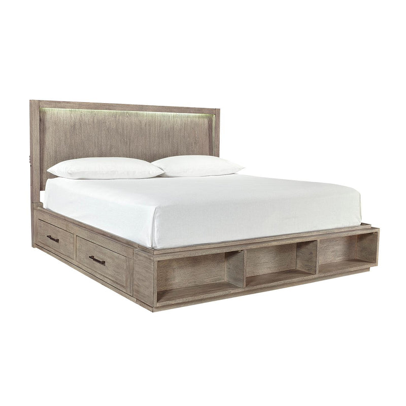 Aspen Home Platinum Queen Upholstered Bookcase Bed with Storage I251-412-1/I251-403B-1/I251-497Q-1 IMAGE 1