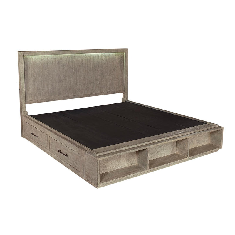 Aspen Home Platinum Queen Upholstered Bookcase Bed with Storage I251-412-1/I251-403B-1/I251-497Q-1 IMAGE 2