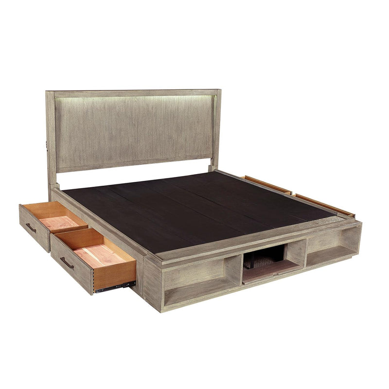 Aspen Home Platinum Queen Upholstered Bookcase Bed with Storage I251-412-1/I251-403B-1/I251-497Q-1 IMAGE 3