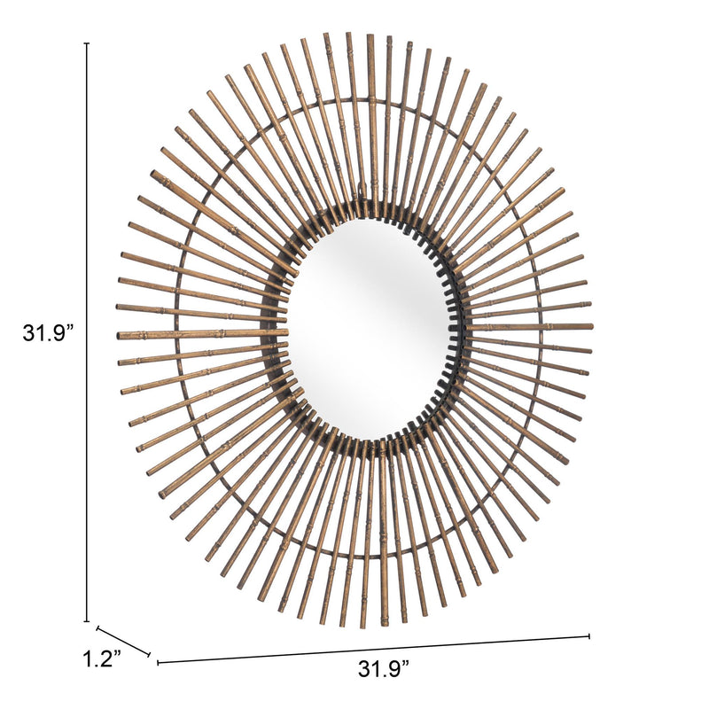 Zuo Dimond A12223 Mirror - Gold IMAGE 7