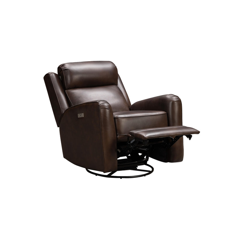 Barcalounger Kennedy Power Swivel Glider Leather Match Recliner 8PH-3757-3712-86 IMAGE 5