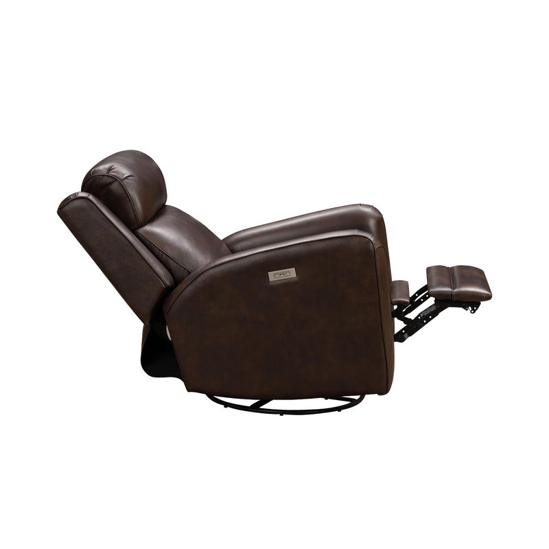 Barcalounger Kennedy Power Swivel Glider Leather Match Recliner 8PH-3757-3712-86 IMAGE 6