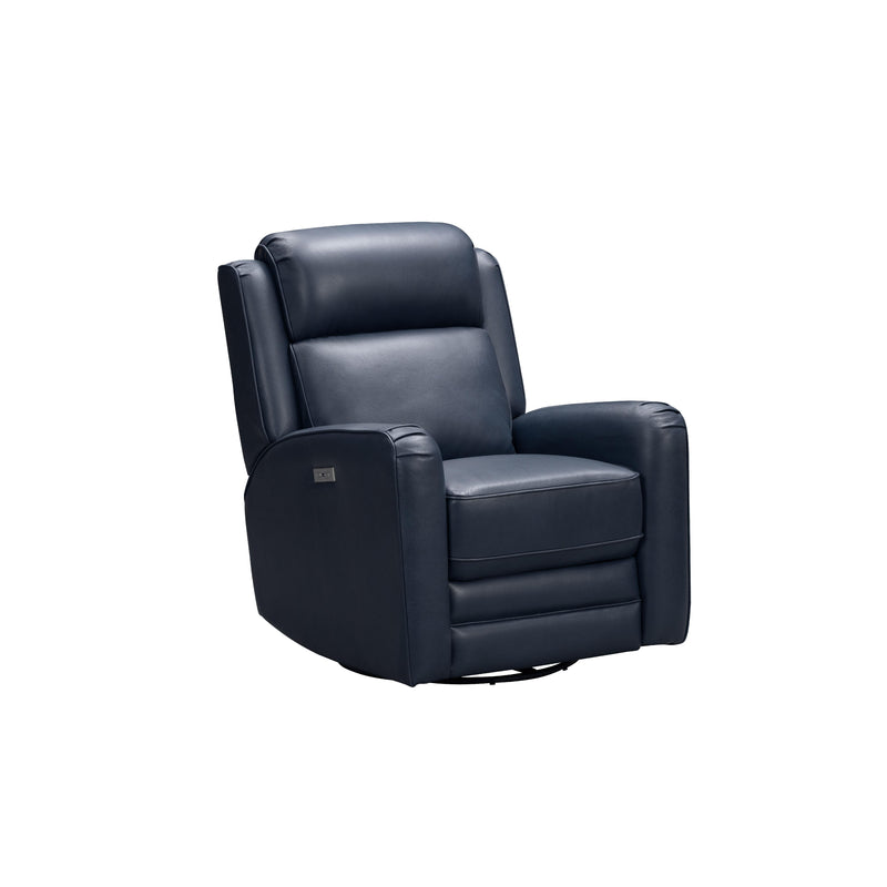 Barcalounger Kennedy Power Swivel Glider Leather Match Recliner 8PH-3757-3731-45 IMAGE 2