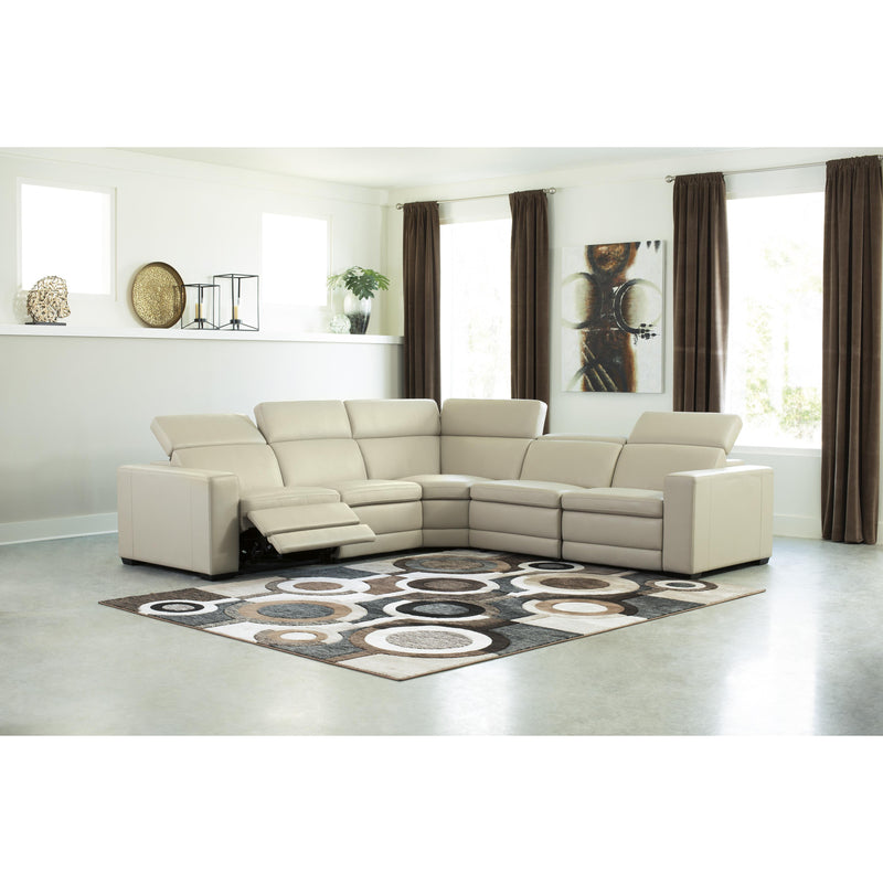 Signature Design by Ashley Texline Power Reclining Leather Match 6 pc Sectional U5960422/U5960446/U5960477/U5960446/U5960421/U5960423 IMAGE 4