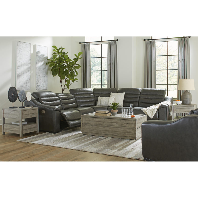 Signature Design by Ashley Center Line Power Reclining Leather Look 5 pc Sectional U6340458/U6340431/U6340477/U6340446/U6340462 IMAGE 8