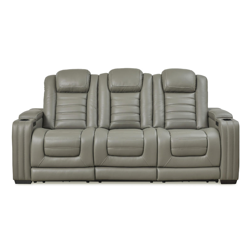 Signature Design by Ashley Backtrack Power Reclining Leather Match Sofa U2800515 IMAGE 3