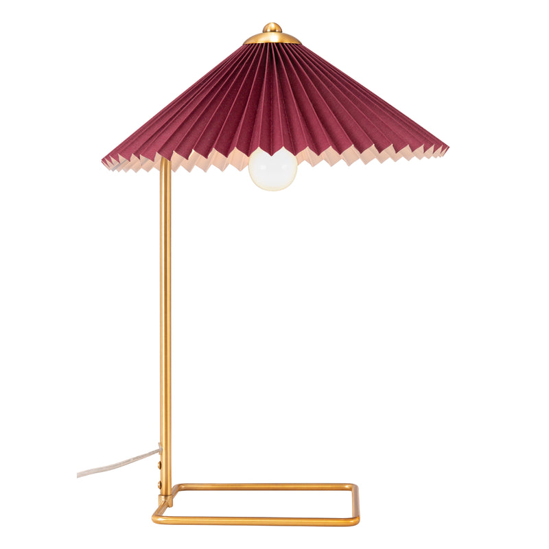 Zuo Charo 56137 Table Lamp - Red & Gold IMAGE 2