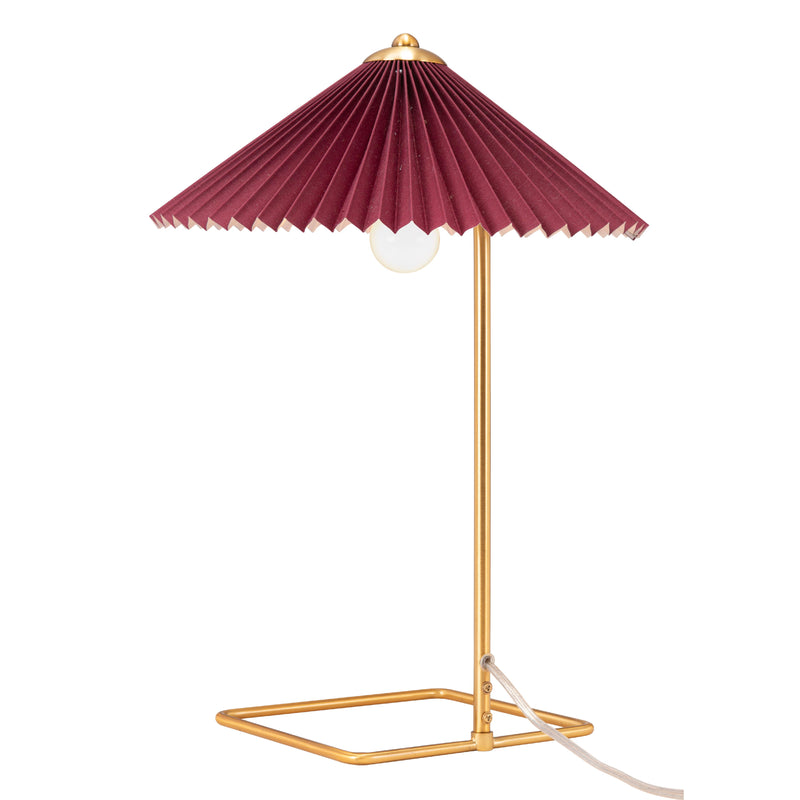 Zuo Charo 56137 Table Lamp - Red & Gold IMAGE 4