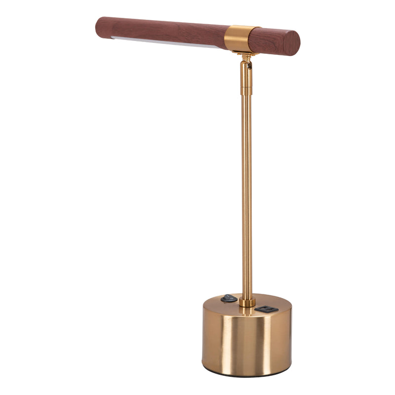 Zuo Kippy 56139 Table Lamp - Brown & Brass IMAGE 3