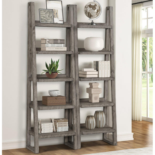 Parker House Furniture Tempe TEM#250P-GST Pair of Etagere Bookcases - Grey Stone IMAGE 1