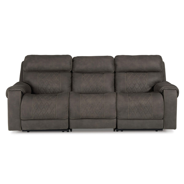 Signature Design by Ashley Hoopster Power Reclining Leather Look Sofa 2370358/2370346/2370362 IMAGE 1