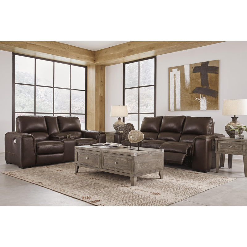 Signature Design by Ashley Alessandro Power Reclining Leather Match Loveseat U2550218 IMAGE 12