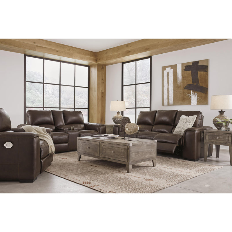 Signature Design by Ashley Alessandro Power Reclining Leather Match Loveseat U2550218 IMAGE 15