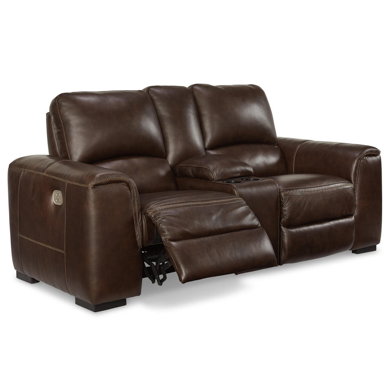 Signature Design by Ashley Alessandro Power Reclining Leather Match Loveseat U2550218 IMAGE 2