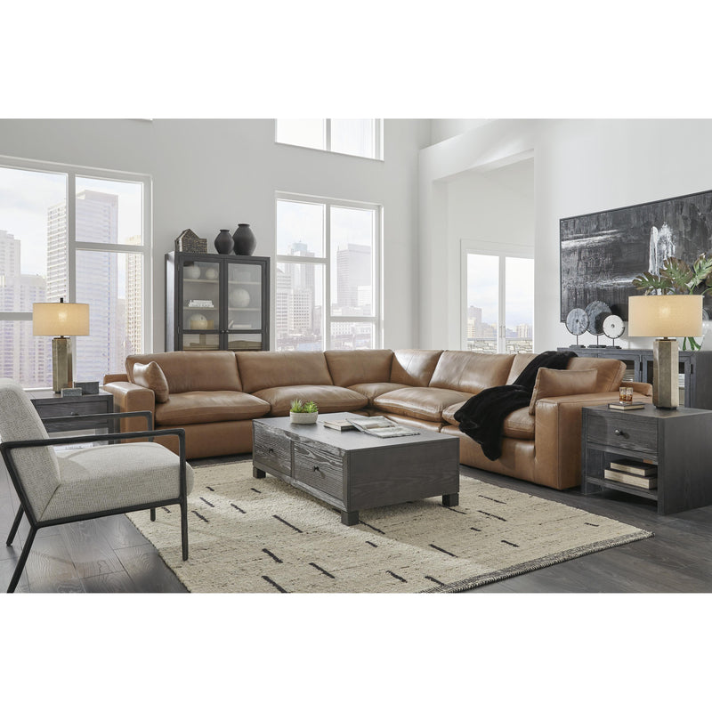 Signature Design by Ashley Emilia Leather 5 pc Sectional 3090164/3090146/3090177/3090146/3090165 IMAGE 3