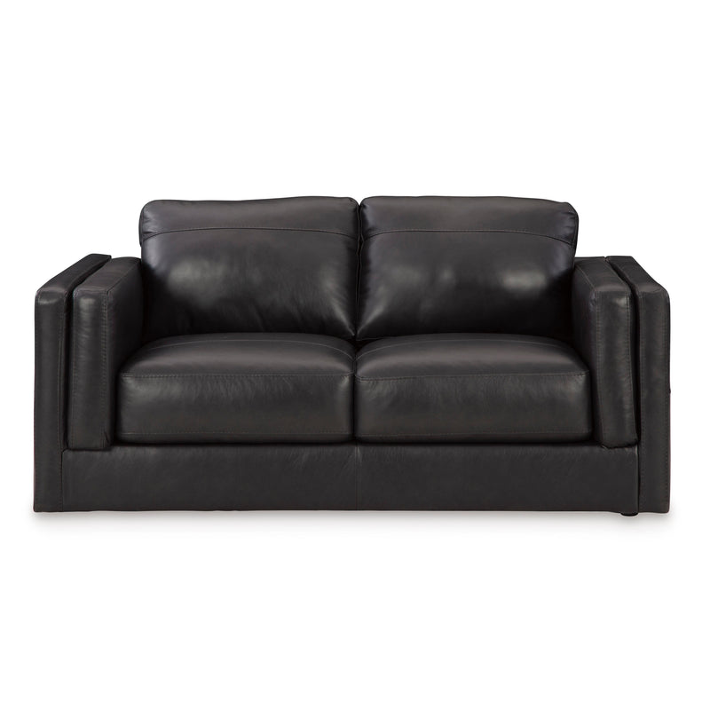 Signature Design by Ashley Amiata Stationary Leather Match Loveseat 5740535 IMAGE 2