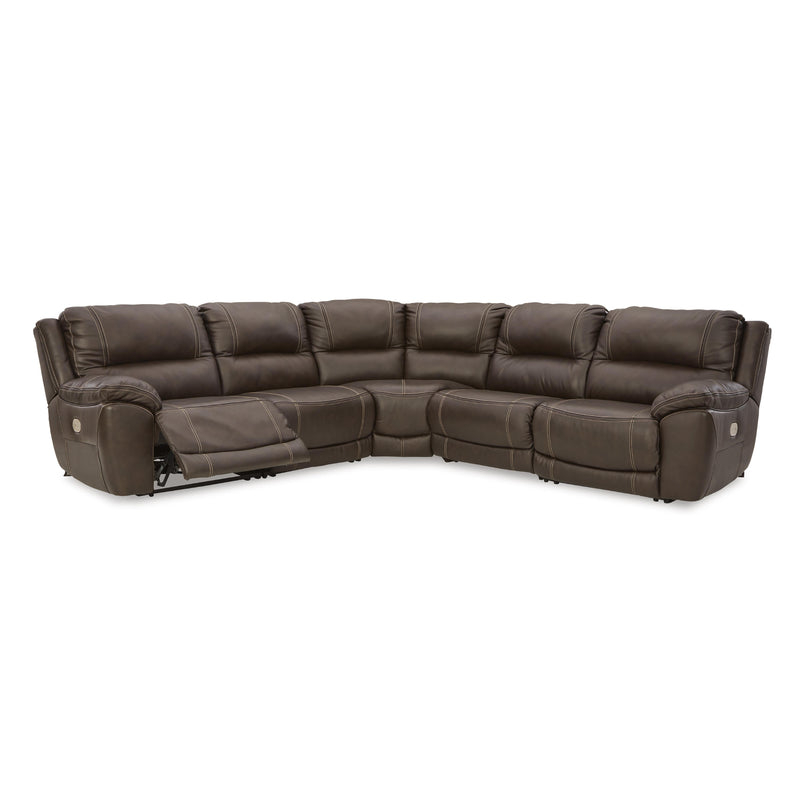 Signature Design by Ashley Dunleith Power Reclining Leather 5 pc Sectional U7160431/U7160446/U7160458/U7160462/U7160477 IMAGE 2