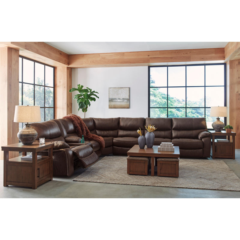 Signature Design by Ashley Family Circle Power Reclining Leather Look 4 pc Sectional U8290201/U8290277/U8290246/U8290275 IMAGE 4