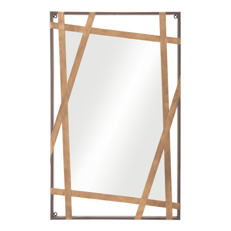 Zuo Tolix A12255 Mirror - Antique Gold & Black IMAGE 2