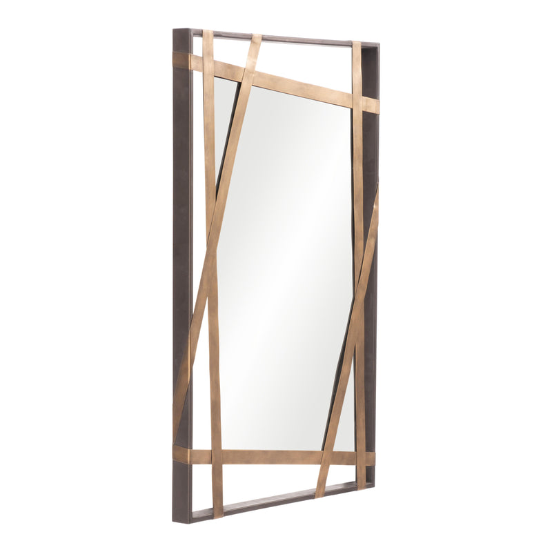 Zuo Tolix A12255 Mirror - Antique Gold & Black IMAGE 3