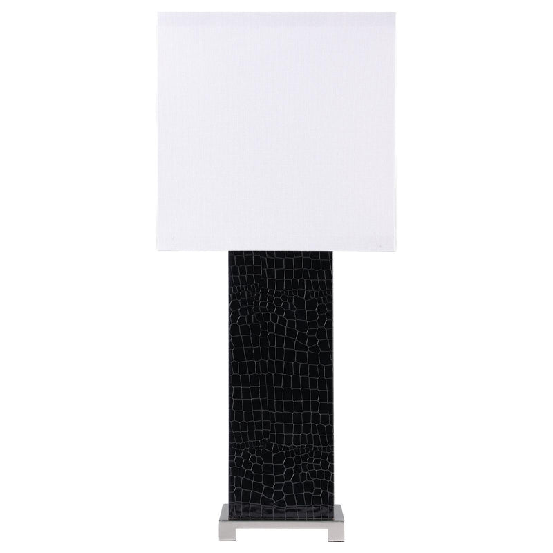 Coaster Furniture Bridle 920204 Square Shade Bedside Table Lamp - Black IMAGE 4