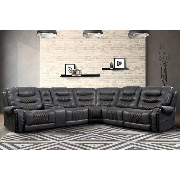 Parker House Furniture Outlaw Power Reclining Fabric 6 pc Sectional MOUT#811LPH-/MOUT#810-/MOUT#850-/MOUT#840T-/MOUT#860-/MOUT#811RPH-STA IMAGE 1