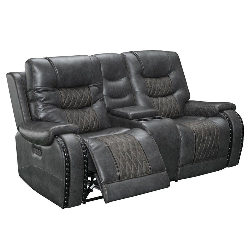 Parker House Furniture Outlaw Power Reclining Fabric Loveseat with Console MOUT