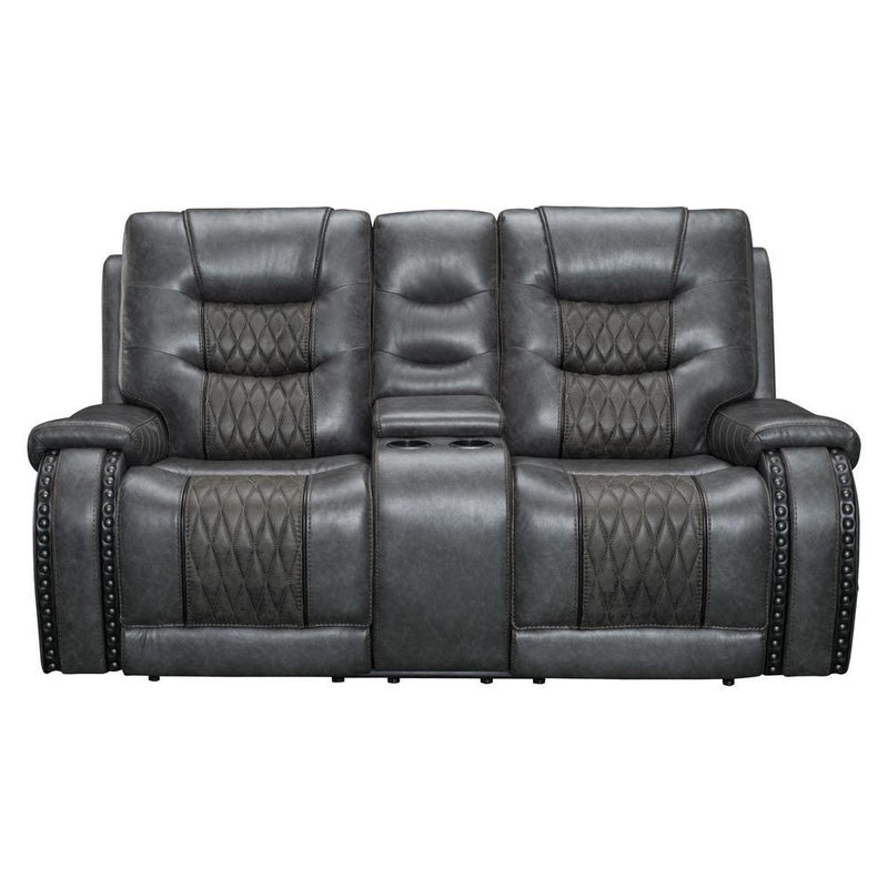 Parker House Furniture Outlaw Power Reclining Fabric Loveseat with Console MOUT