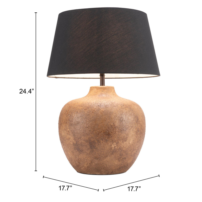 Zuo Basil 56150 Table Lamp - Black IMAGE 5