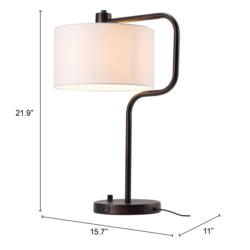 Zuo Middlemist 56146 Table Lamp - White IMAGE 9