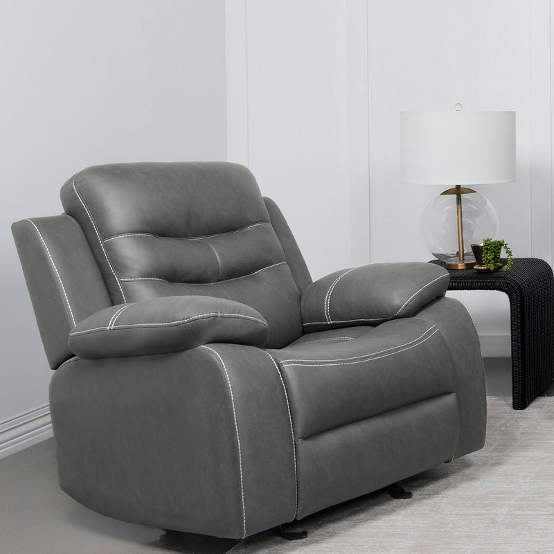 Coaster Furniture Nova Glider Fabric Recliner 602533 IMAGE 2