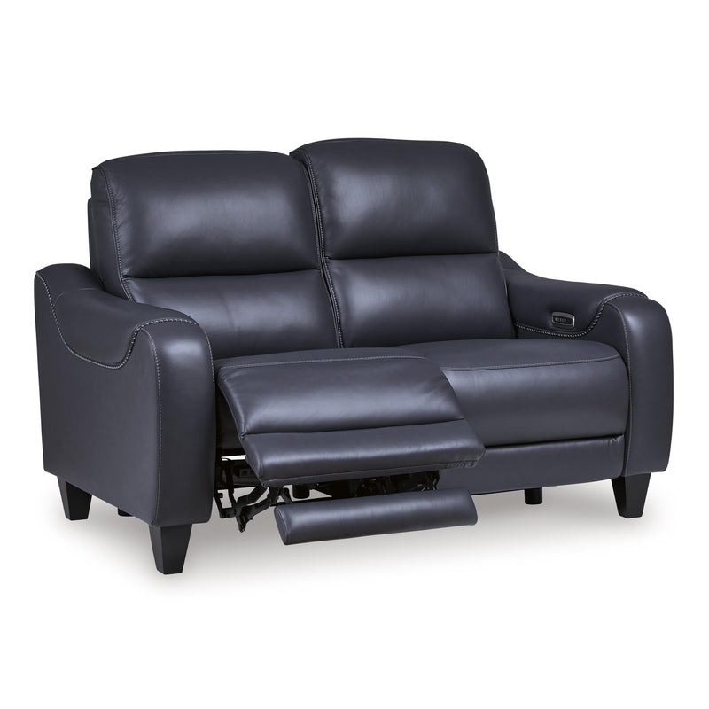 Signature Design by Ashley Mercomatic Power Reclining Leather Match Loveseat U7531114 IMAGE 2