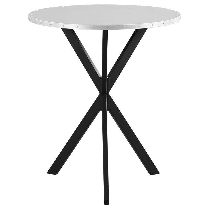 Coaster Furniture Round Kenzo Pub Height Dining Table with Metal Top 182861 IMAGE 3