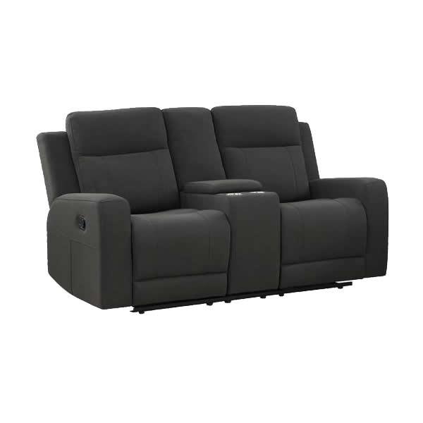 Coaster Furniture Brentwood Reclining Fabric Loveseat with Console 610285 IMAGE 1