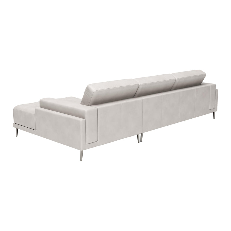 Zuo Bliss 110370 RAF Chaise Sectional - Beige IMAGE 5