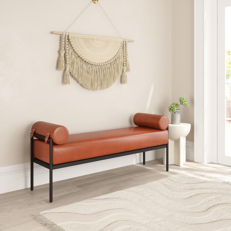 Zuo Barrow 110179 Bench - Brown IMAGE 6