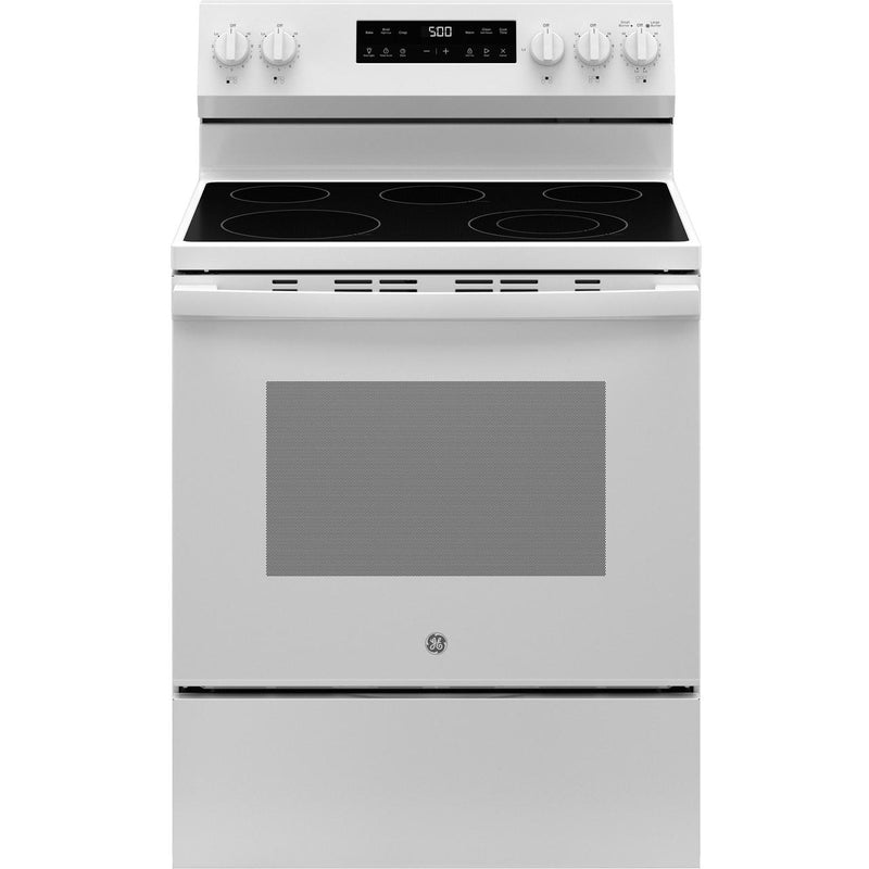 GE 30-inch Freestanding Electric Range GRF500PVWW IMAGE 1