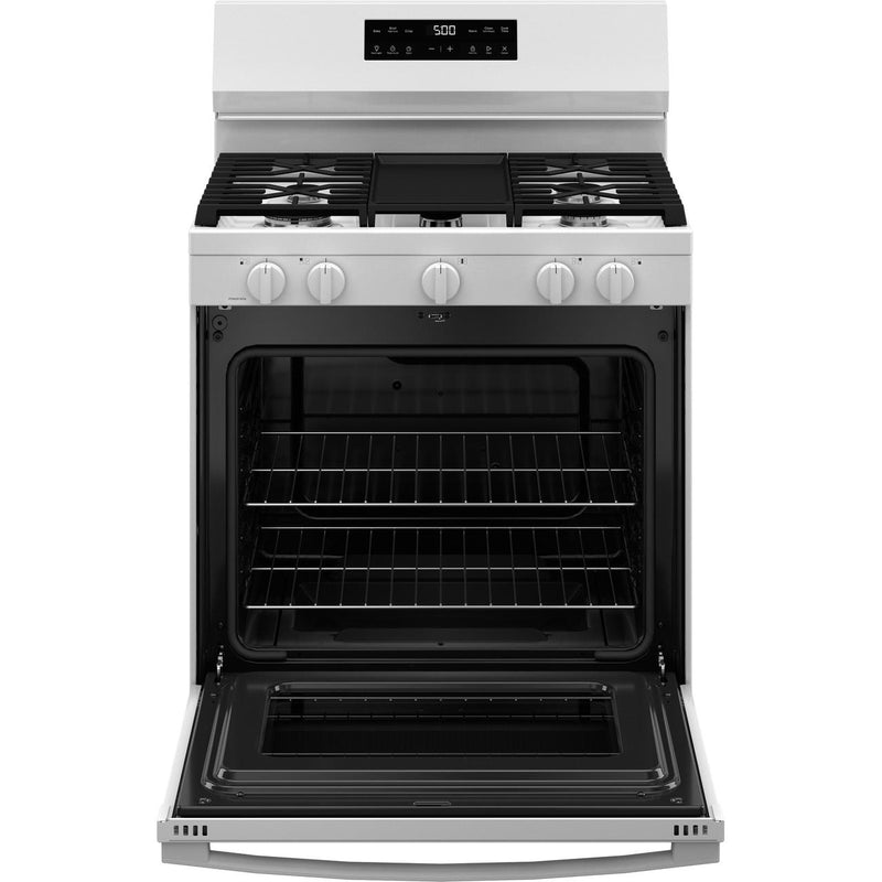 GE 30-inch Freestanding Gas Range with Center Oval Burner GGF500PVWW IMAGE 3