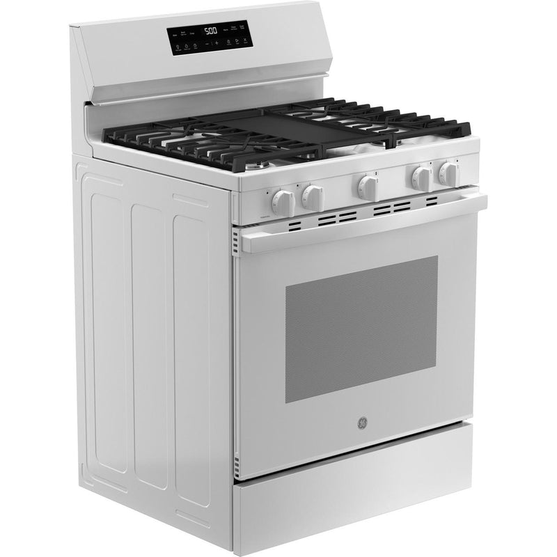 GE 30-inch Freestanding Gas Range with Center Oval Burner GGF500PVWW IMAGE 7