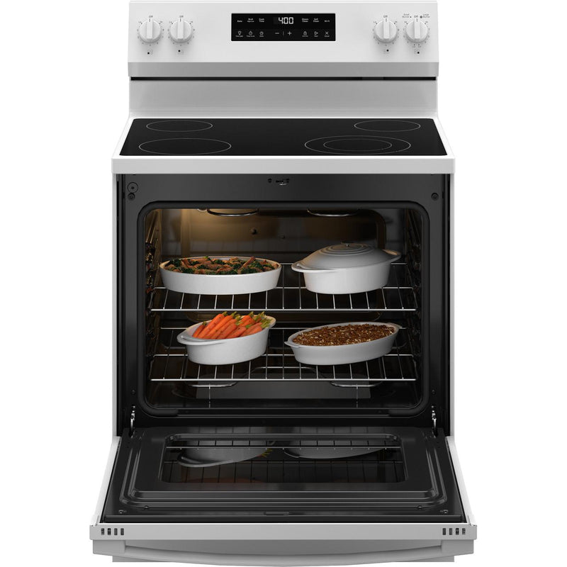 GE 30-inch Freestanding Electric Range with SmartHQ™ GRF400PVWW IMAGE 2