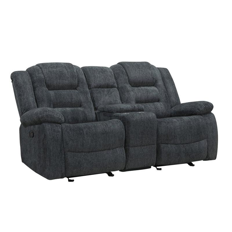 Parker House Furniture Reclining Fabric Loveseat with Console MBOL