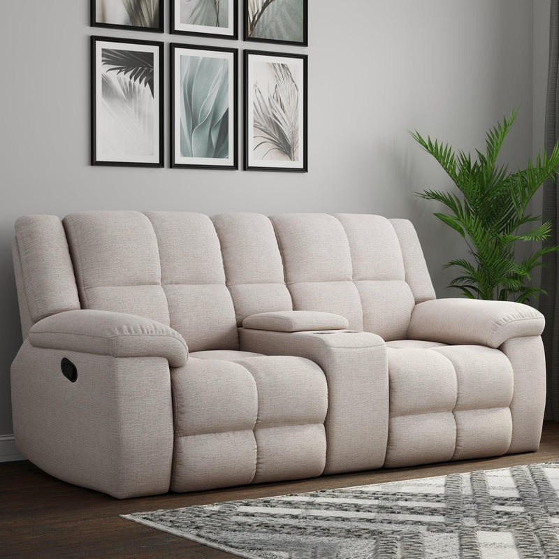 Parker House Furniture Buster Reclining Fabric Loveseat with Console MBUS