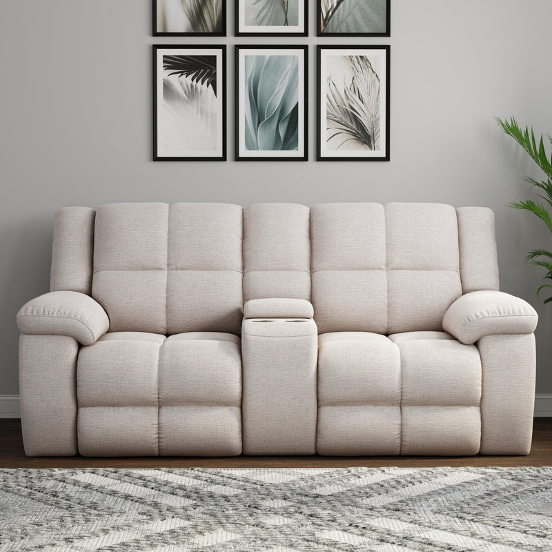 Parker House Furniture Buster Reclining Fabric Loveseat with Console MBUS