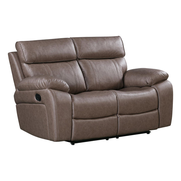 Parker House Furniture Theon Reclining Leather Look Loveseat MTHE#822G-STOF IMAGE 1