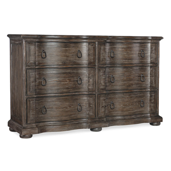 Hooker Furniture 5961-90002-89 Traditions Six-Drawer Dresser IMAGE 1